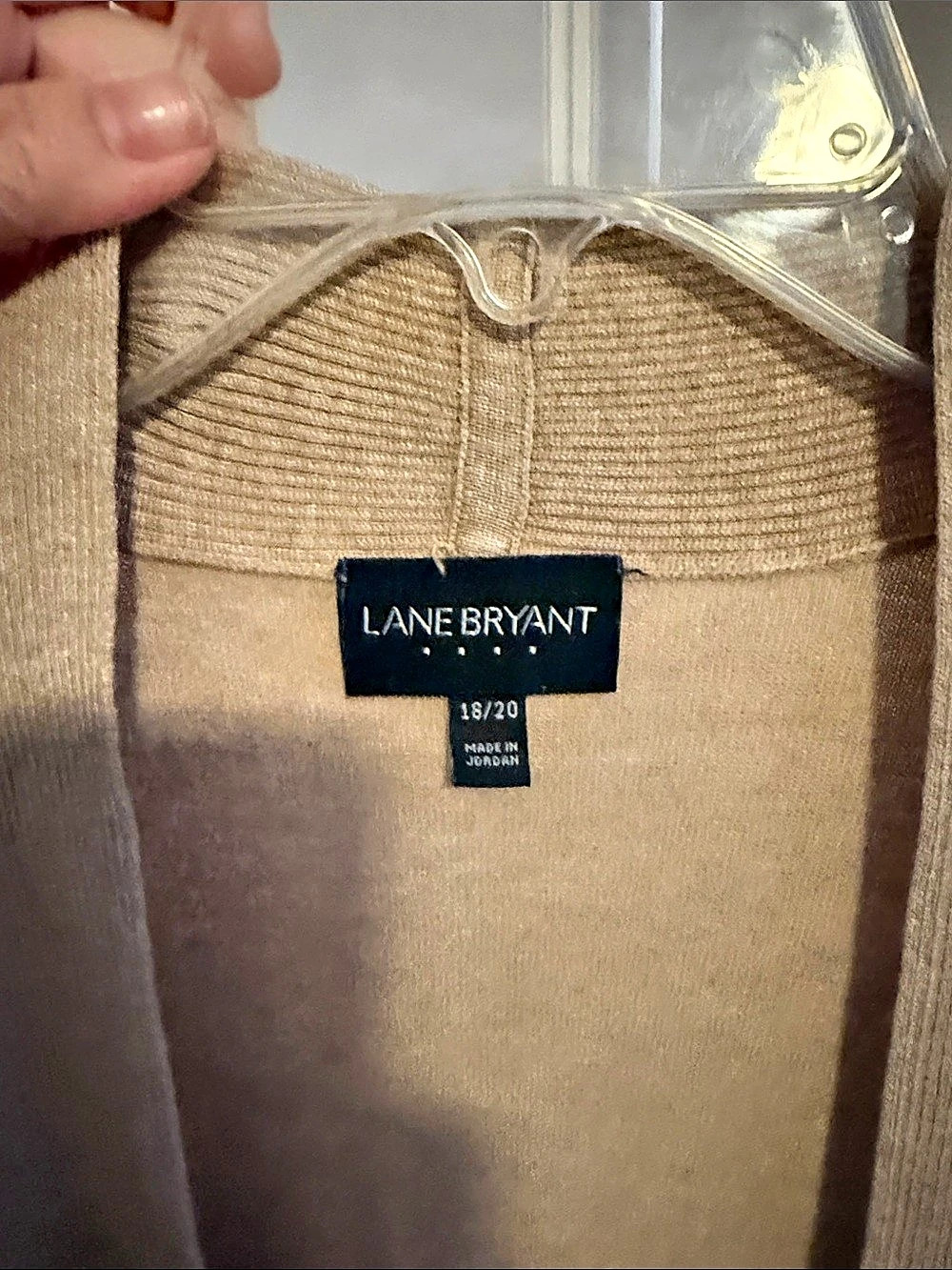 Lane Bryant Open Front Cardigan Beige Size 18/20 - Picture 4 of 6